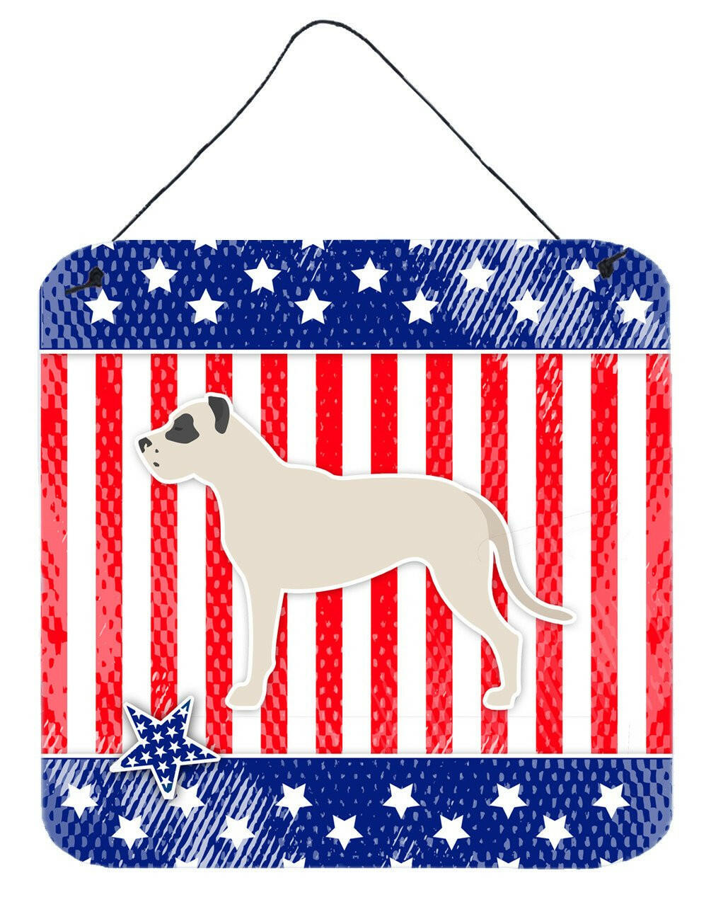 USA Patriotic Dogo Argentino Wall or Door Hanging Prints BB3367DS66 by Caroline's Treasures