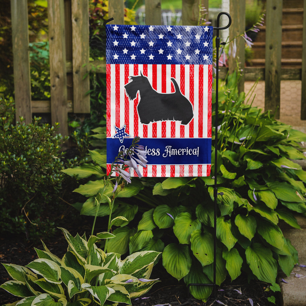 USA Patriotic Scottish Terrier Flag Garden Size BB3369GF