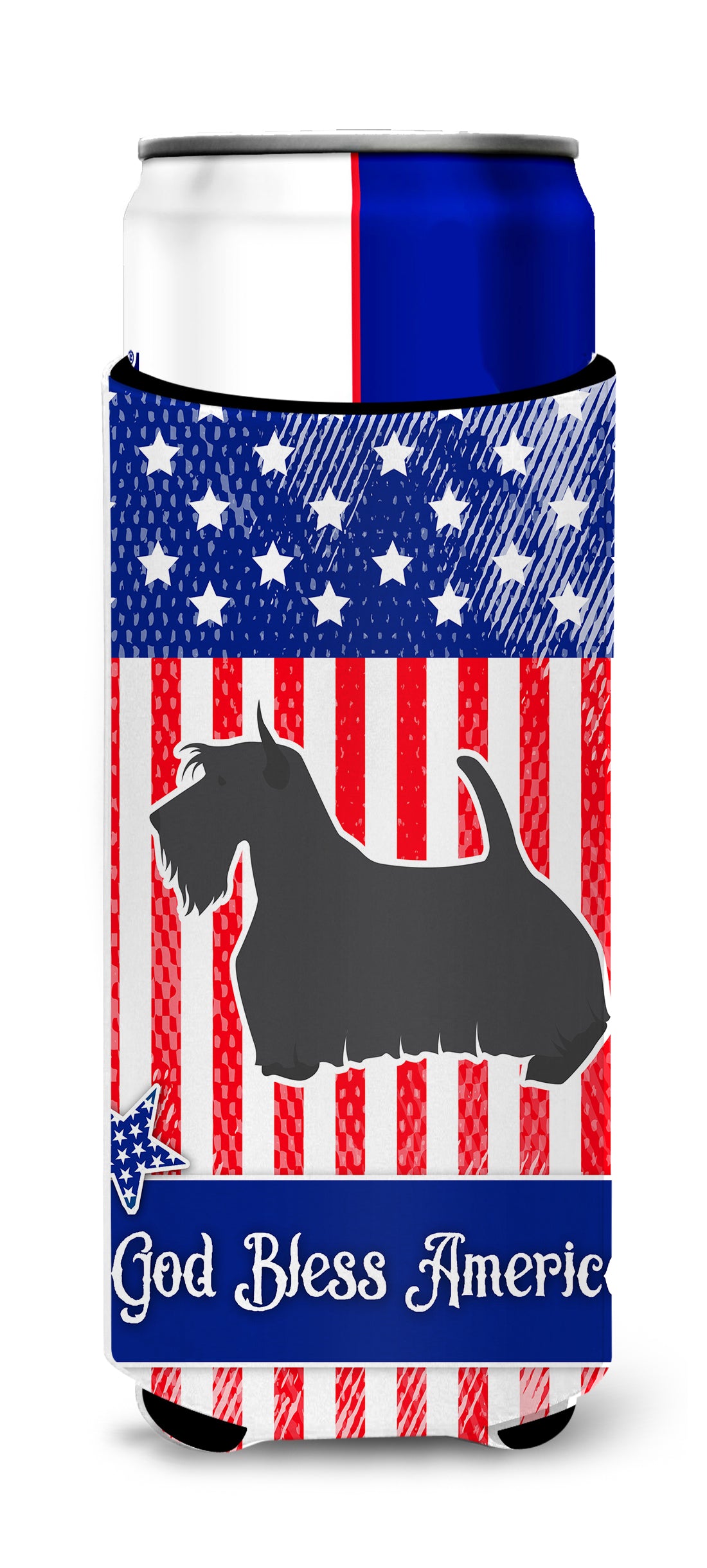 USA Patriotic Scottish Terrier  Ultra Hugger for slim cans BB3369MUK