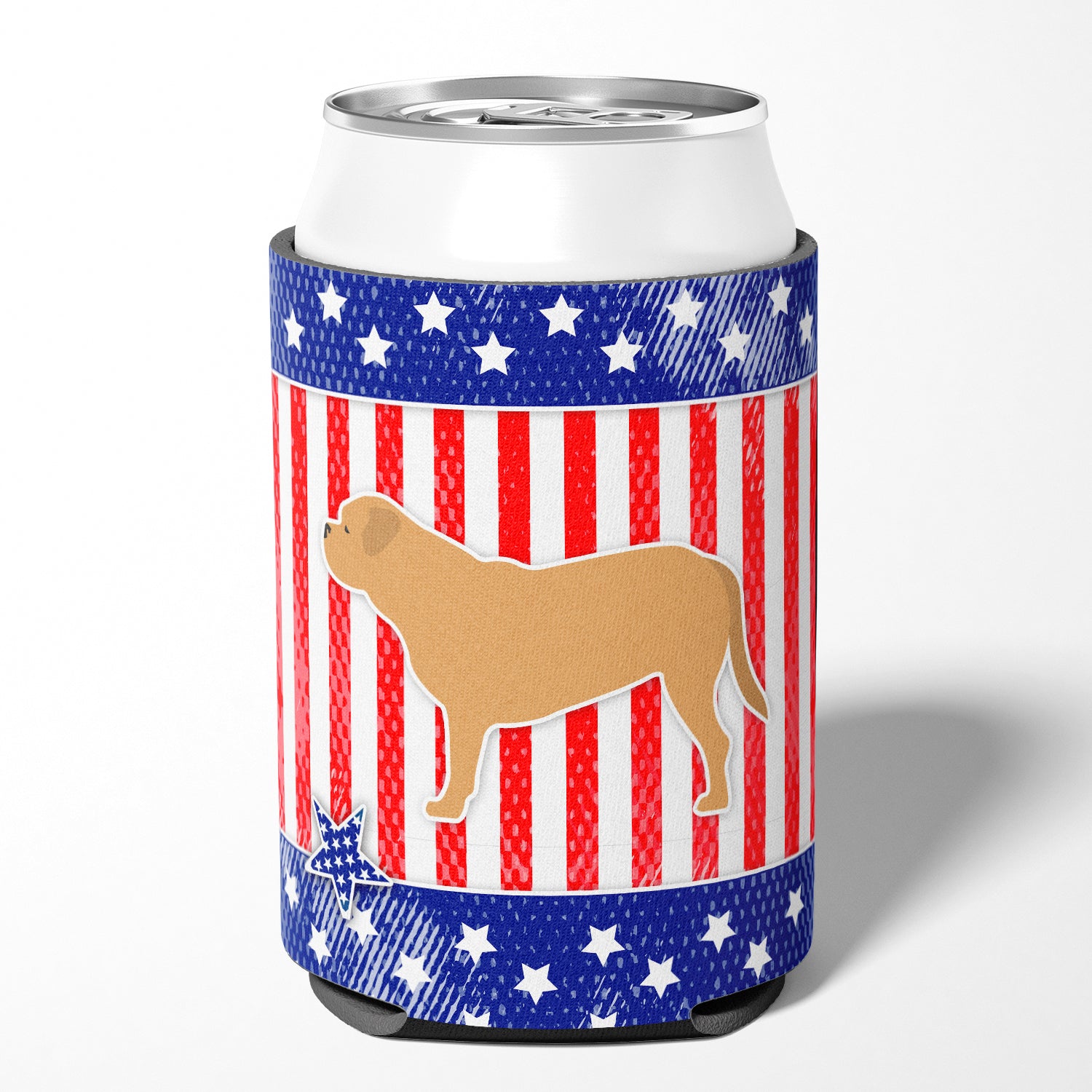 USA Patriotic Dogue de Bordeaux Porte-canette ou porte-bouteille BB3370CC
