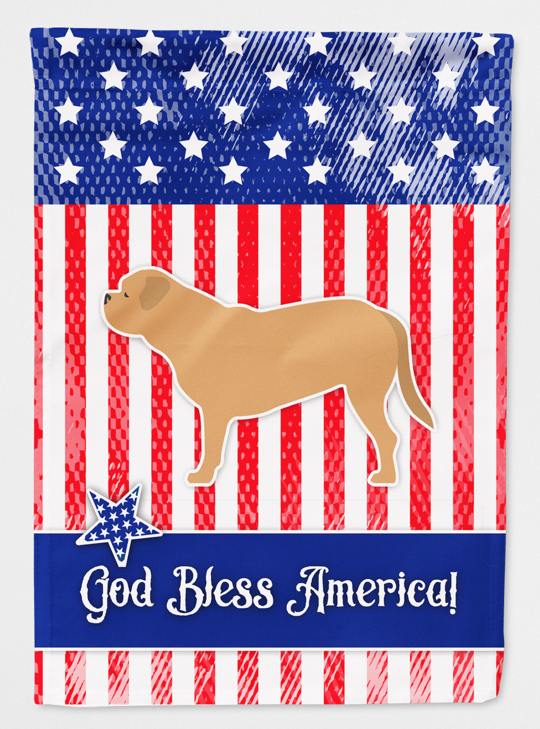 USA Patriotic Dogue de Bordeaux Flag Canvas House Size BB3370CHF