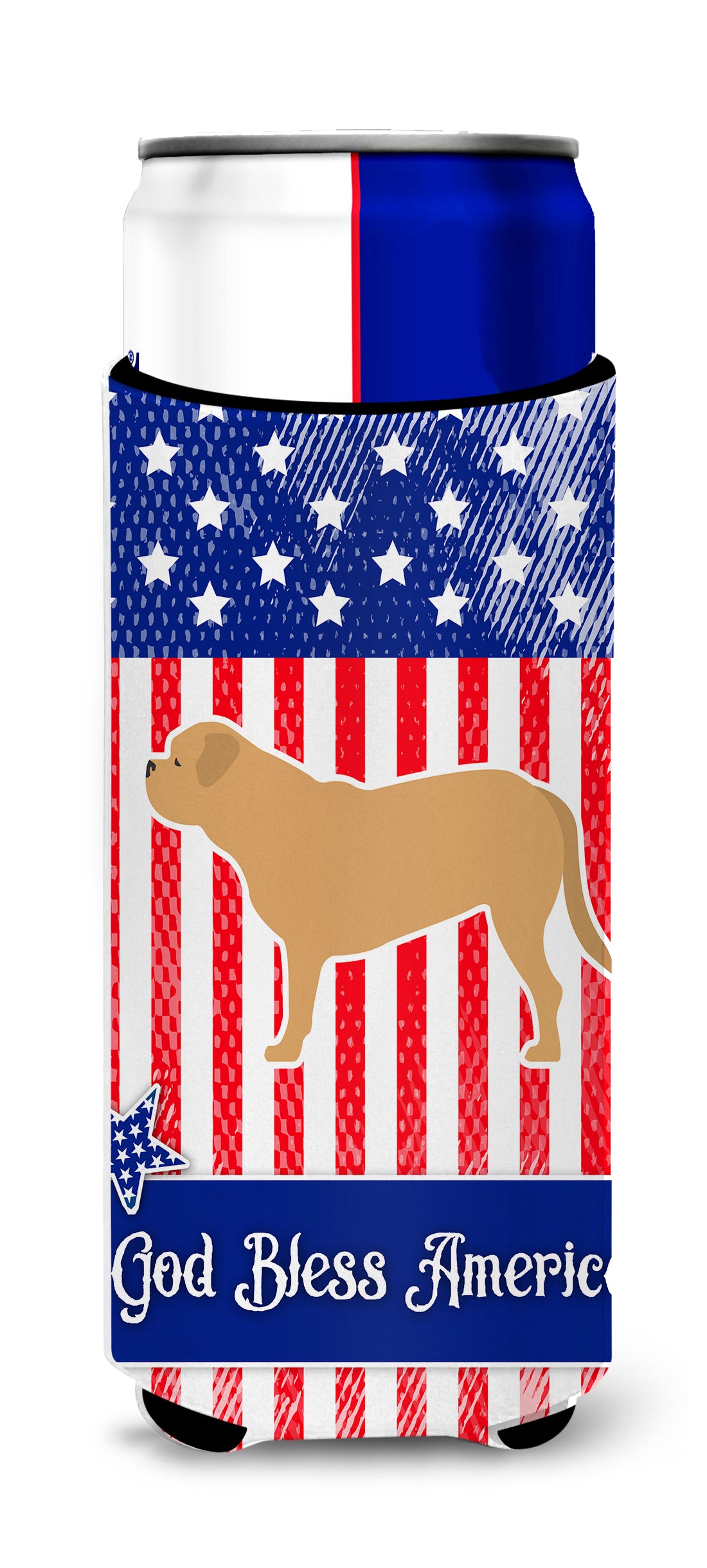 USA Patriotic Dogue de Bordeaux  Ultra Hugger for slim cans BB3370MUK