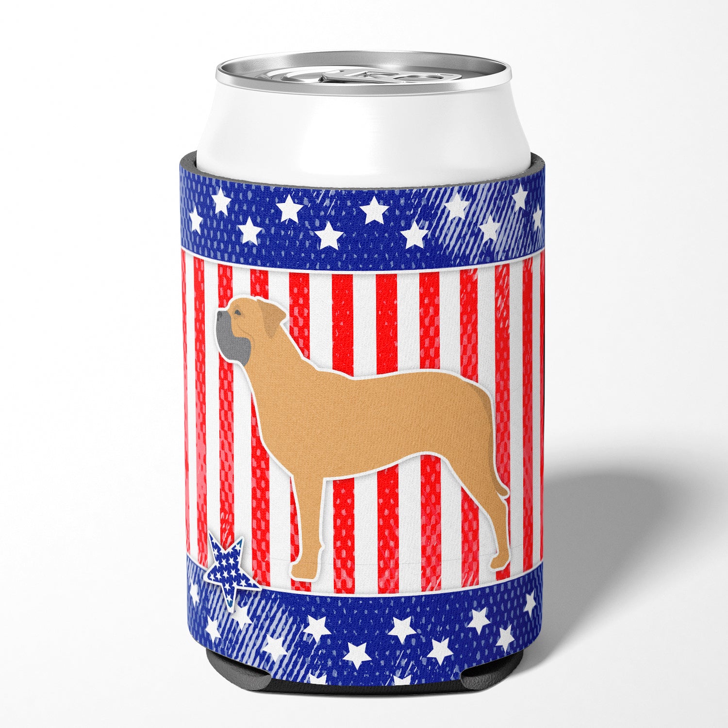 USA Patriotic Bullmastiff Porte-canette ou porte-bouteille BB3371CC