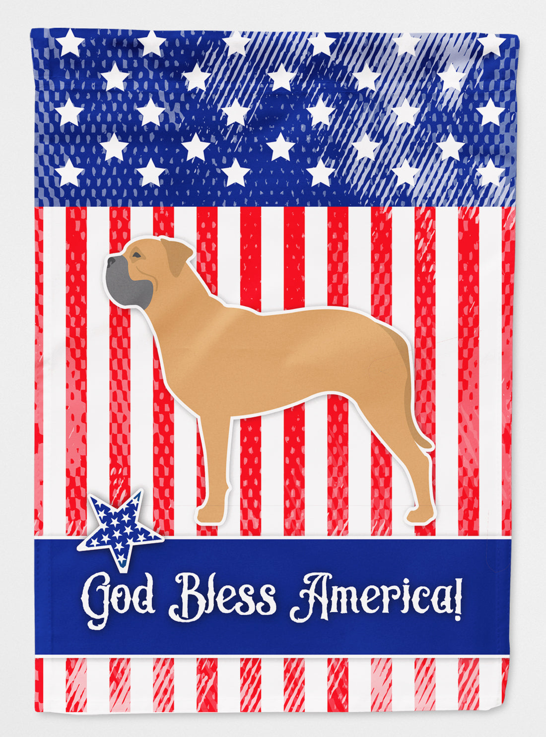 USA Patriotic Bullmastiff Flag Canvas House Size BB3371CHF