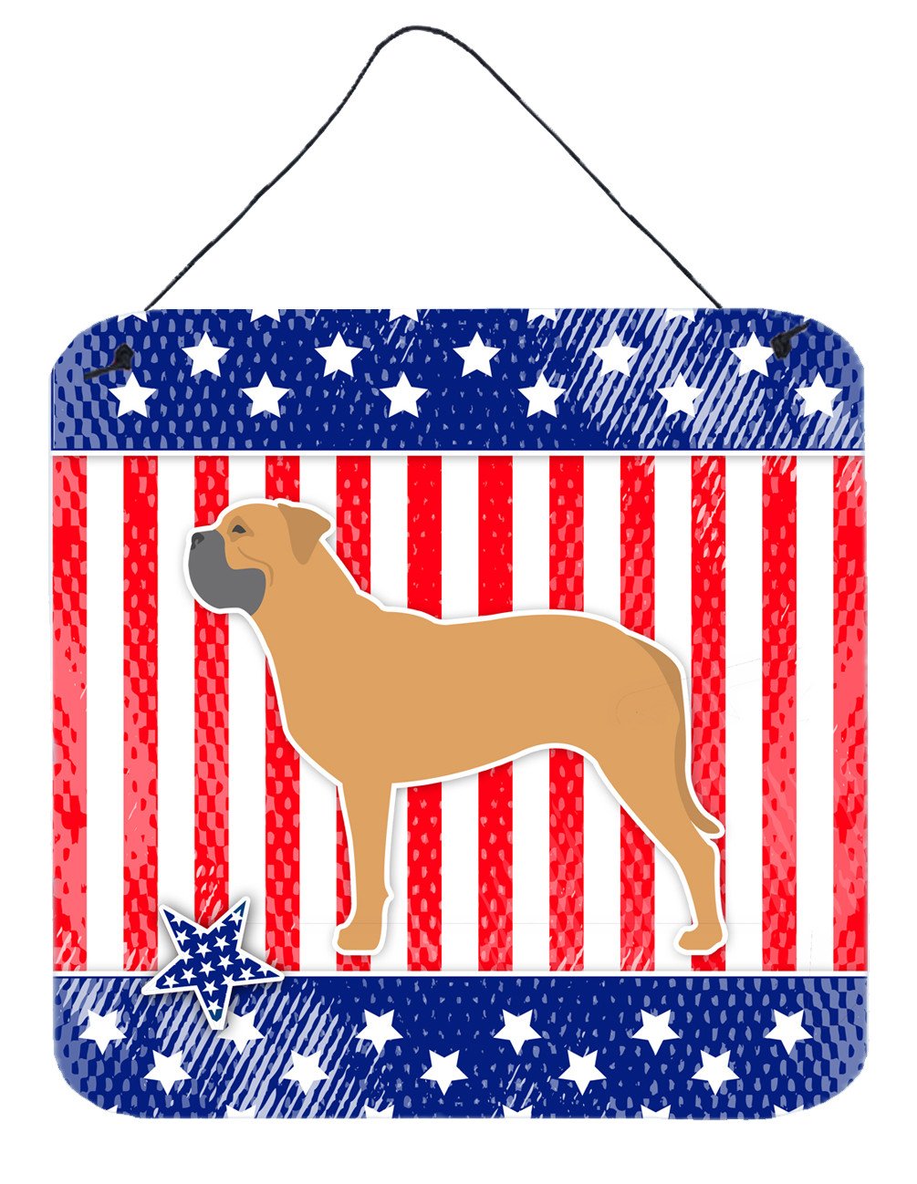 USA Patriotic Bullmastiff Wall or Door Hanging Prints BB3371DS66 by Caroline&#39;s Treasures