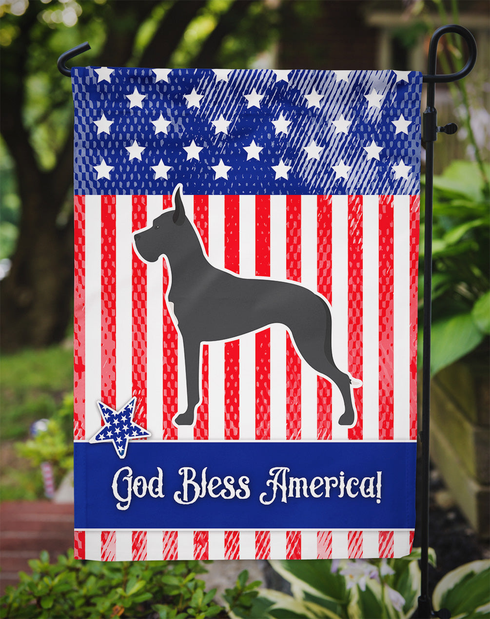 USA Patriotic Great Dane Flag Garden Size BB3375GF