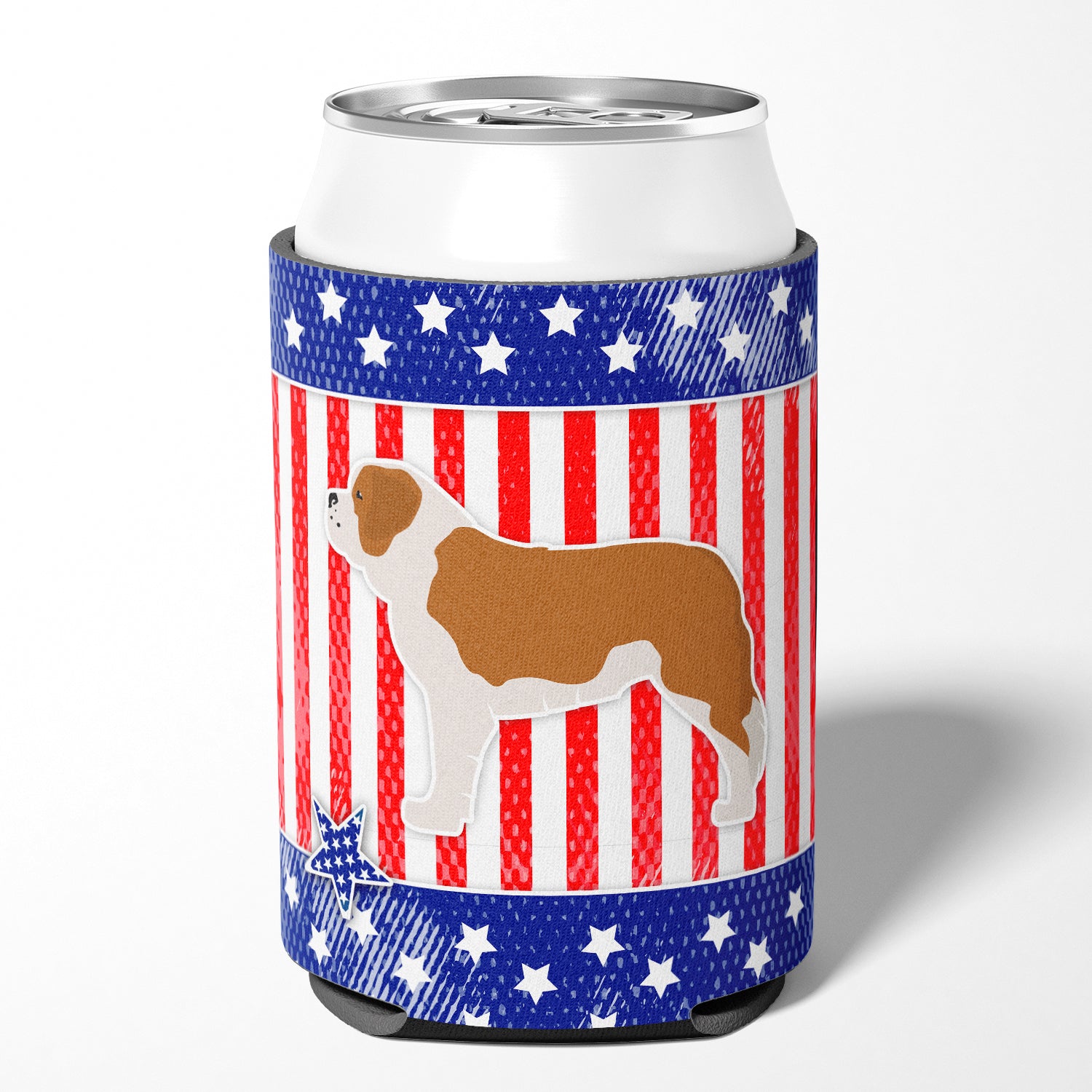USA Patriotic Saint Bernard Can ou Bottle Hugger BB3376CC