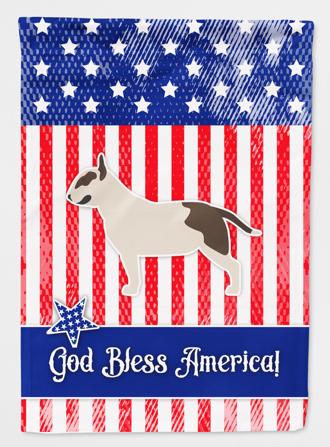 USA Patriotic Bull Terrier Flag Canvas House Size BB3378CHF