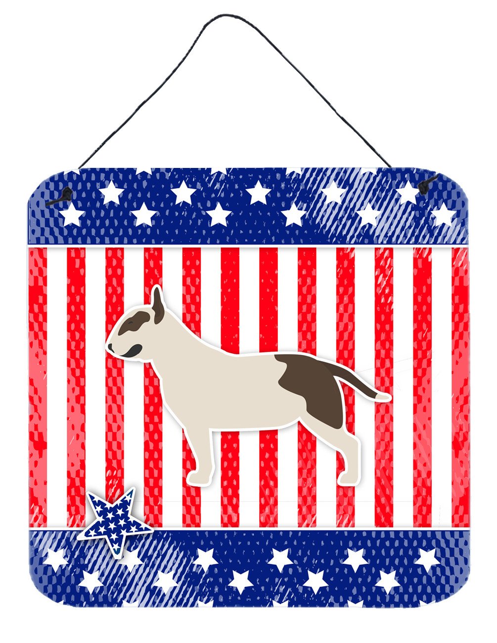 USA Patriotic Bull Terrier Wall or Door Hanging Prints BB3378DS66 by Caroline&#39;s Treasures