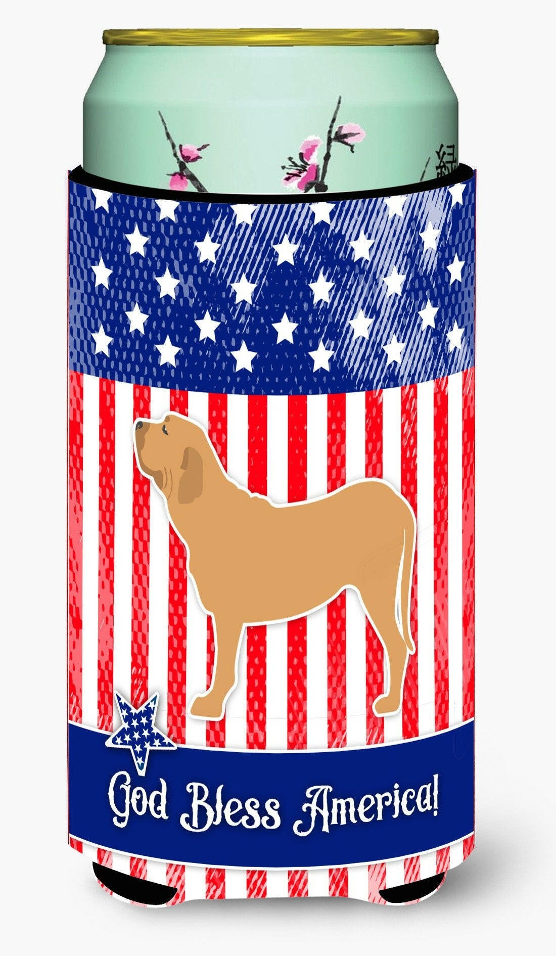 USA Patriotic Fila Brasileiro Tall Boy Beverage Insulator Hugger BB3379TBC by Caroline's Treasures