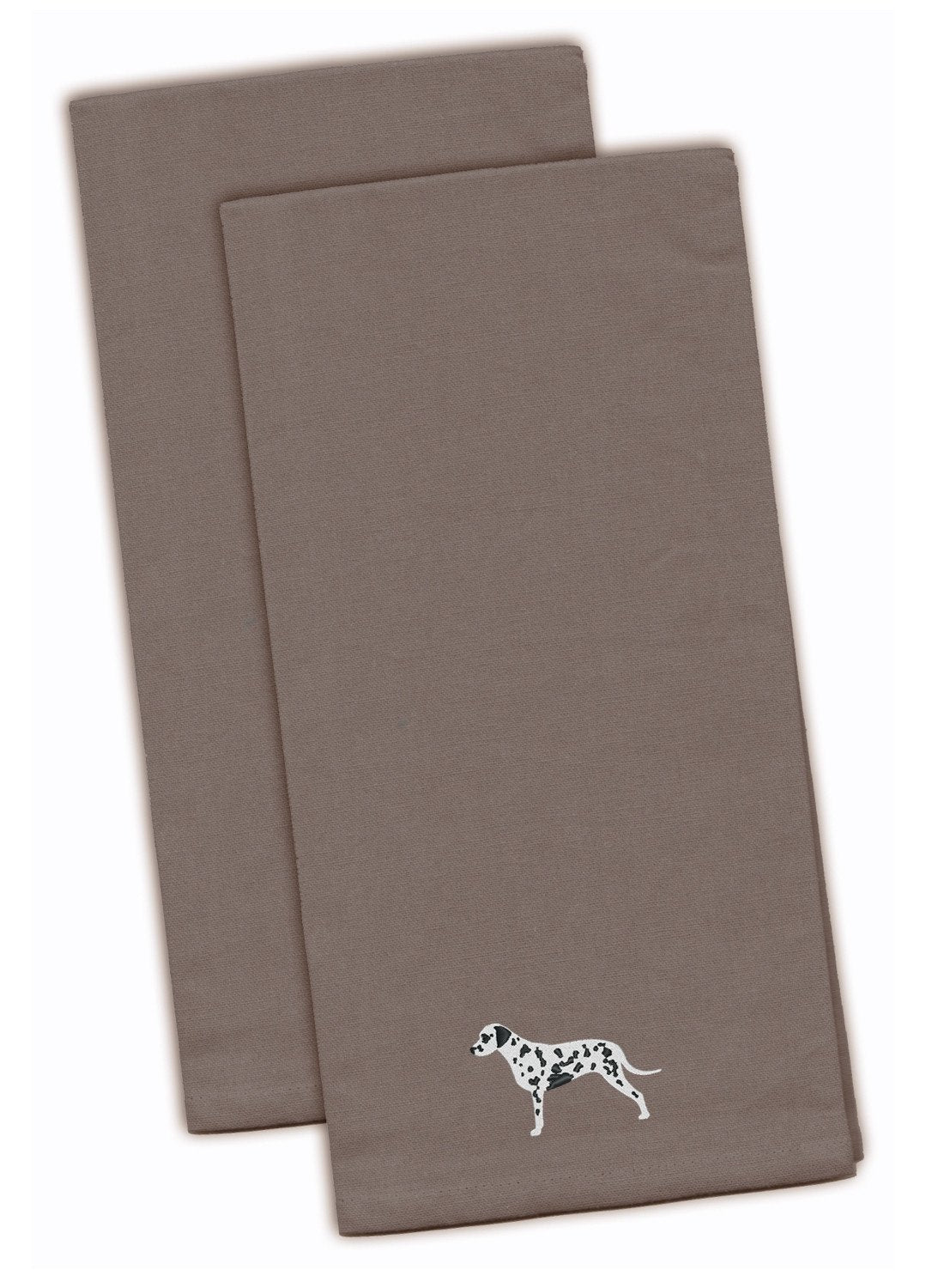 Dalmatian Gray Embroidered Kitchen Towel Set of 2 BB3383GYTWE by Caroline&#39;s Treasures
