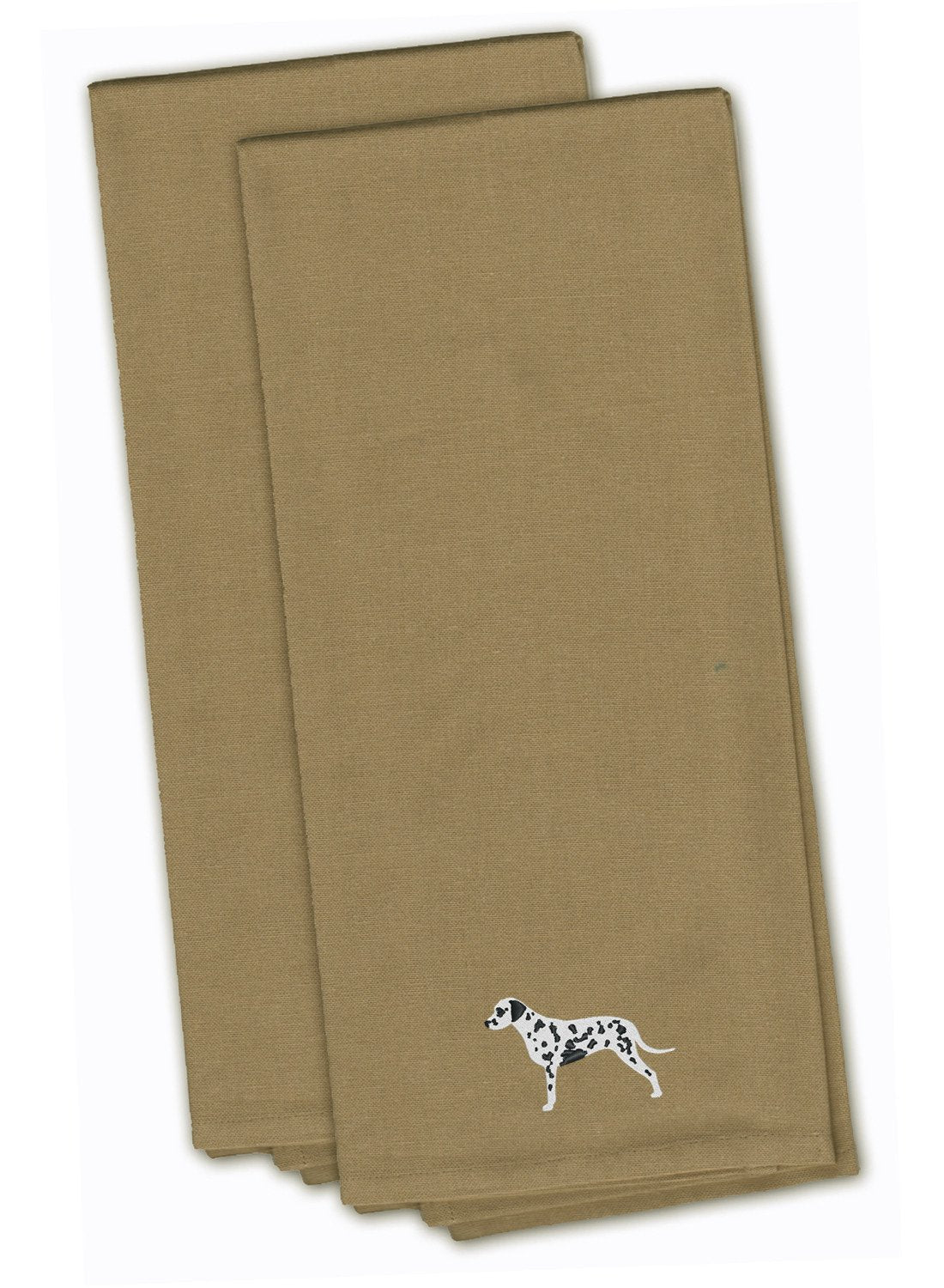 Dalmatian Tan Embroidered Kitchen Towel Set of 2 BB3383TNTWE by Caroline&#39;s Treasures
