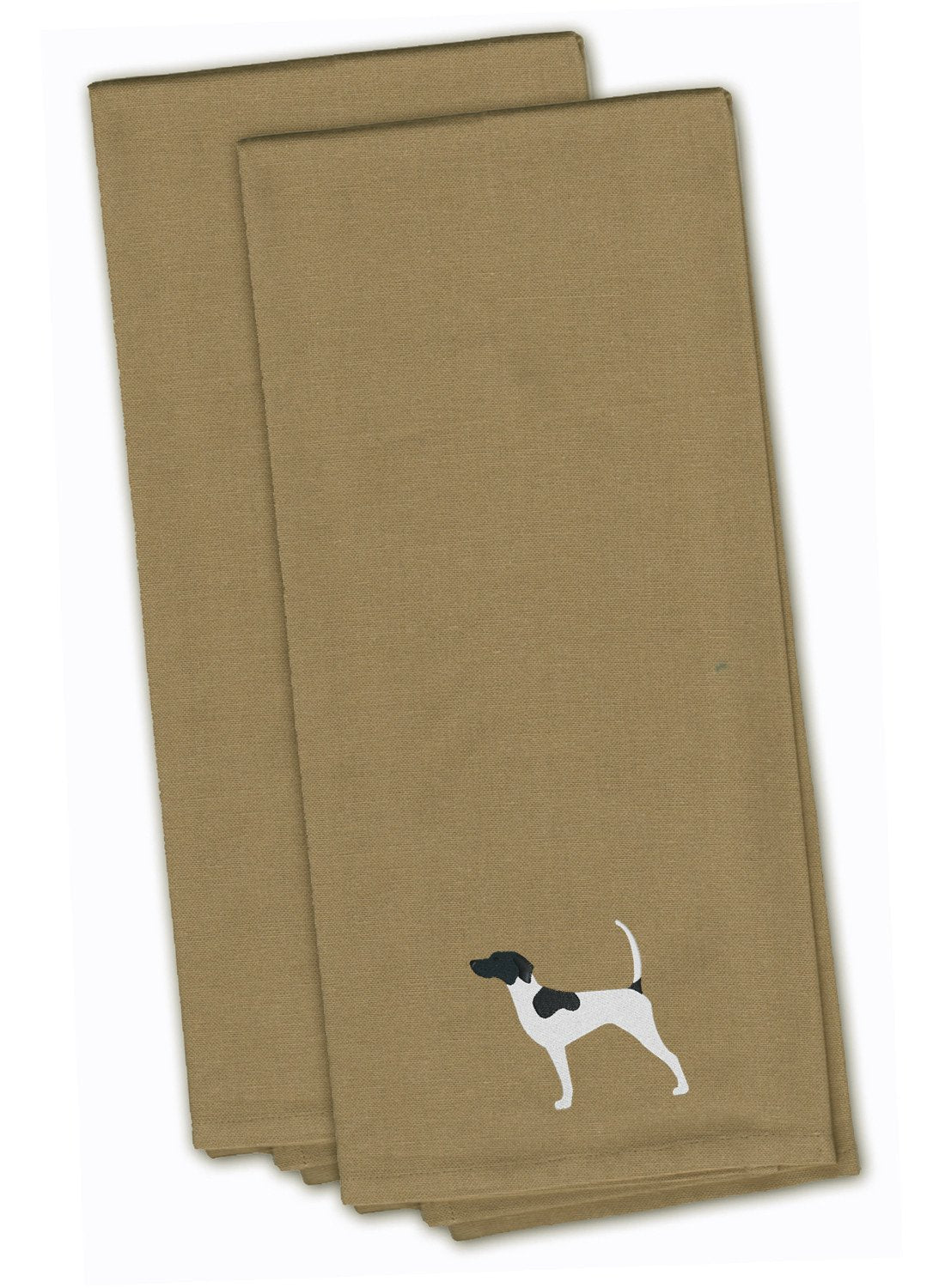 English Pointer Tan Embroidered Kitchen Towel Set of 2 BB3395TNTWE by Caroline&#39;s Treasures
