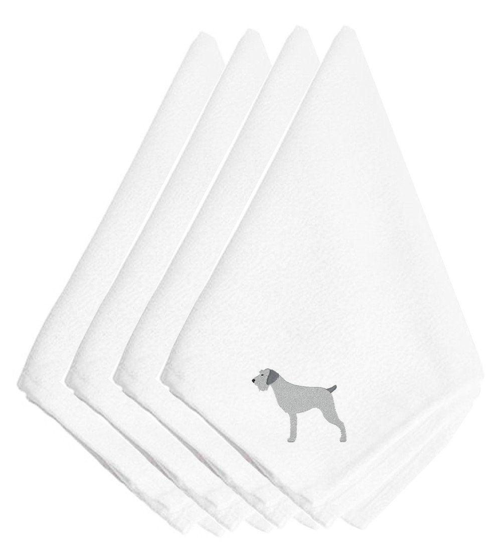 German Wirehaired Pointer Embroidered Napkins Set of 4 BB3411NPKE by Caroline's Treasures