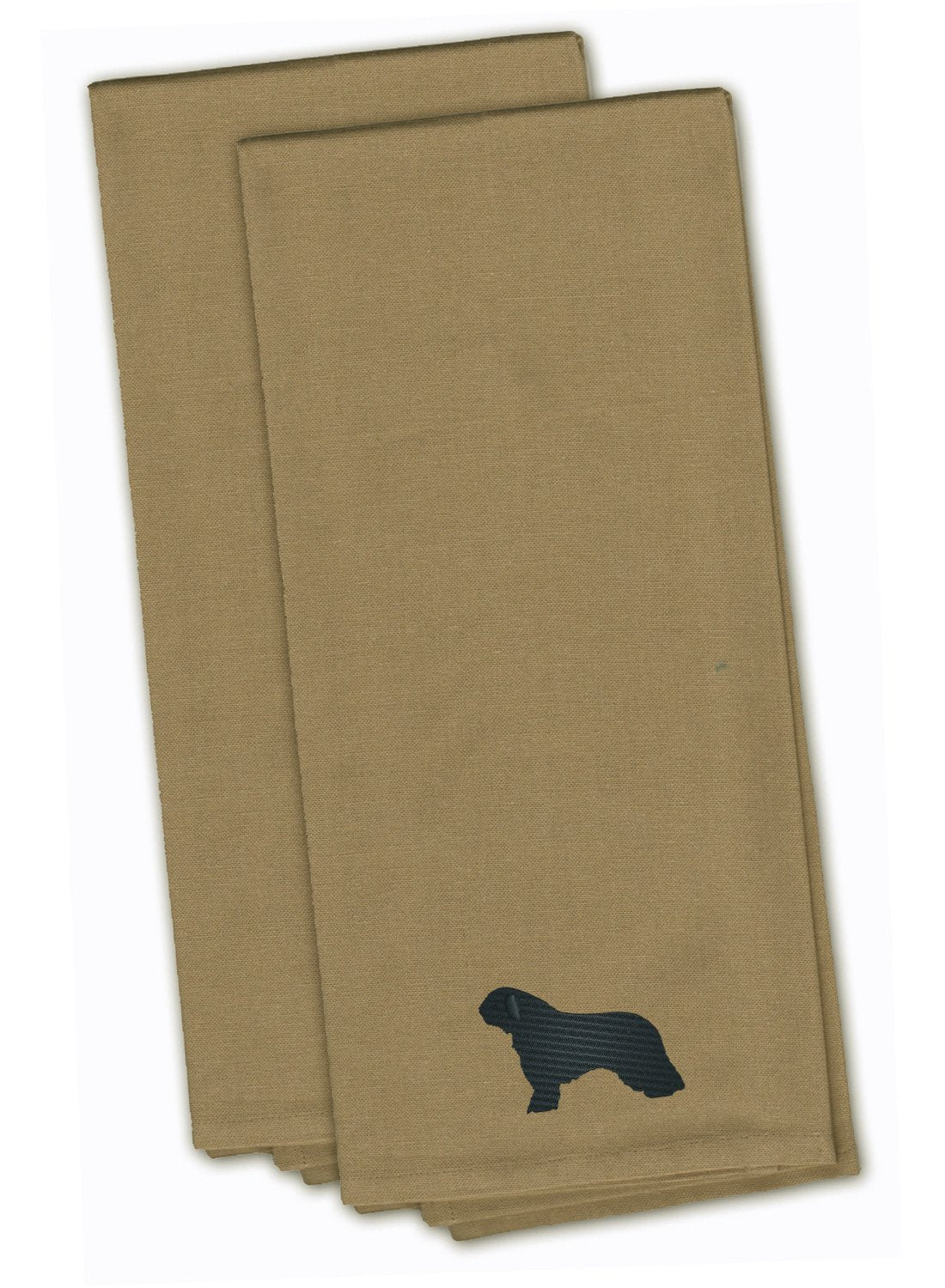 Spanish Water Dog Tan Embroidered Kitchen Towel Set of 2 BB3415TNTWE by Caroline&#39;s Treasures