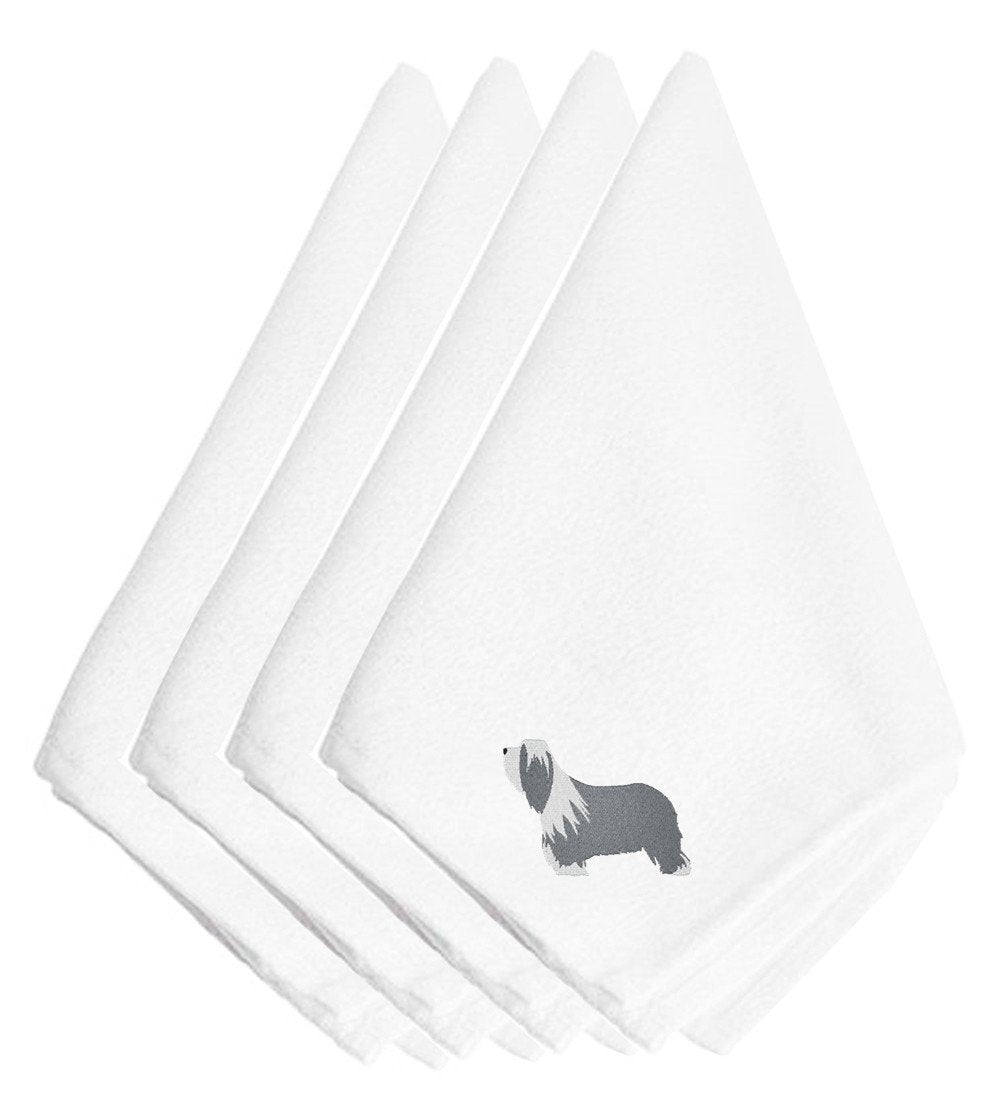 Bearded Collie Embroidered Napkins Set of 4 BB3417NPKE by Caroline's Treasures