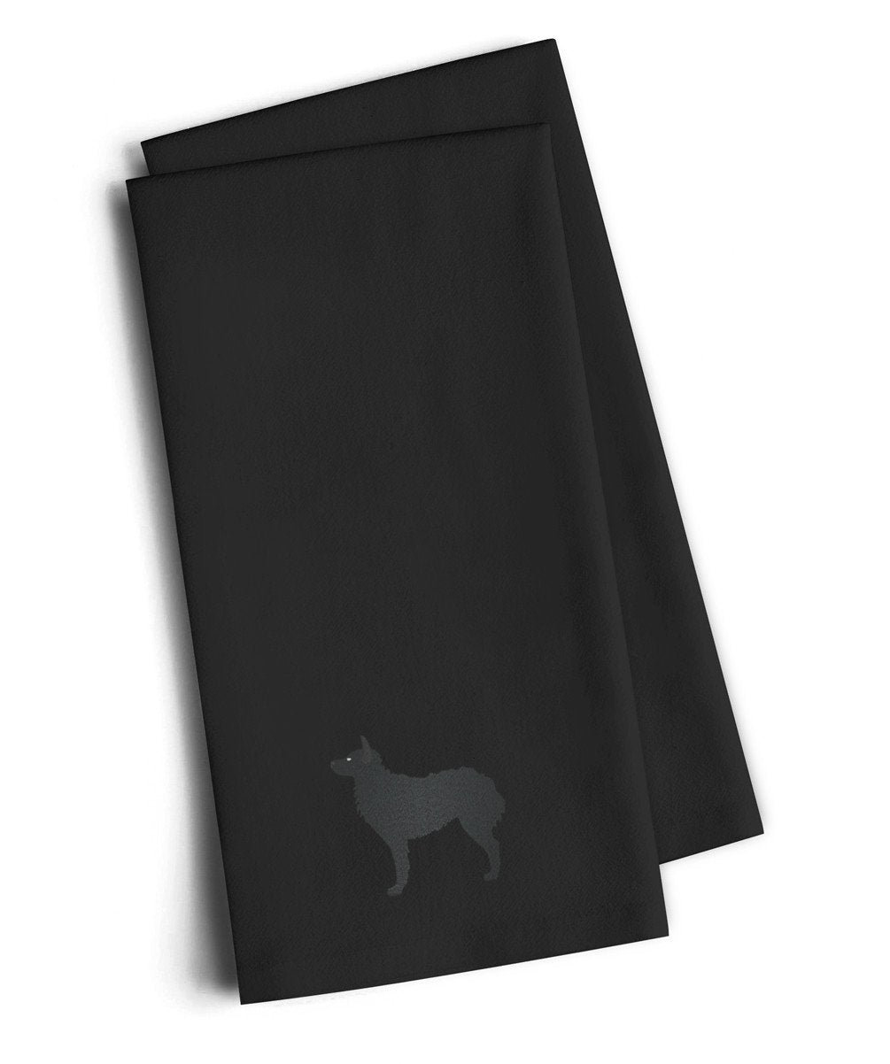 Croatian Sheepdog Black Embroidered Kitchen Towel Set of 2 BB3421BKTWE by Caroline&#39;s Treasures