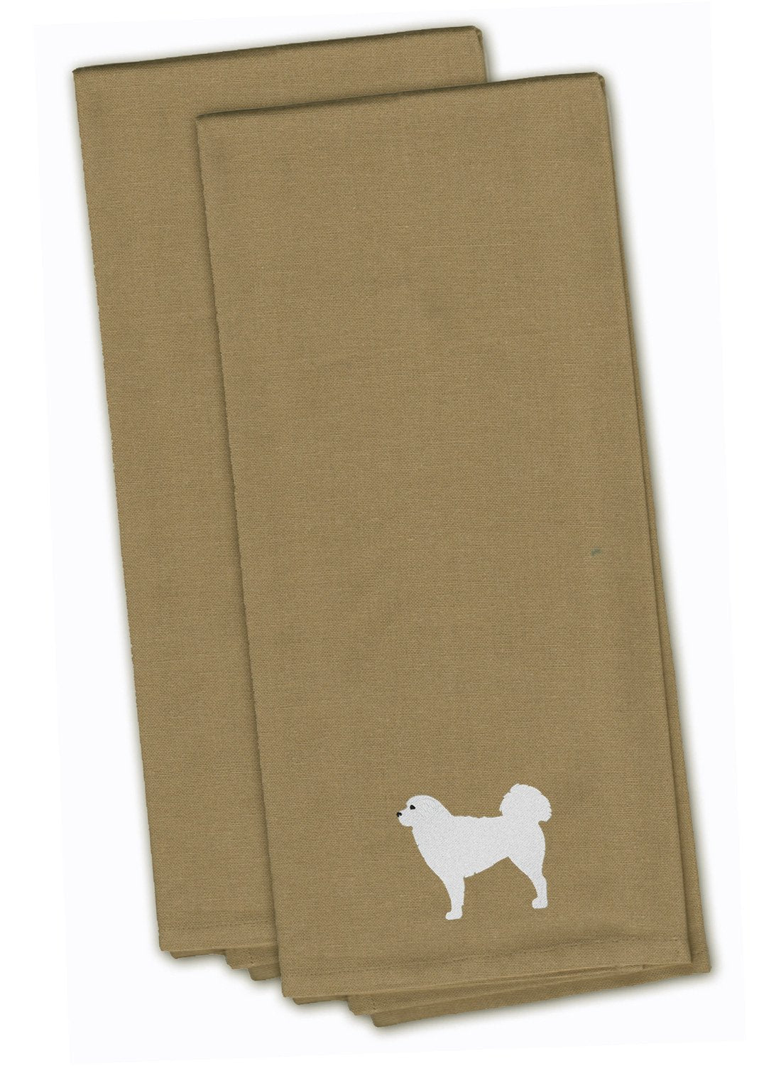 Polish Tatra Sheepdog Tan Embroidered Kitchen Towel Set of 2 BB3427TNTWE by Caroline's Treasures
