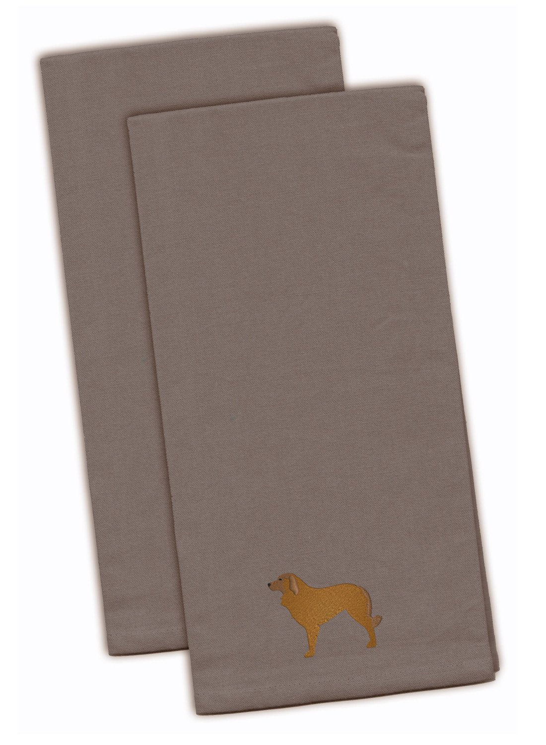Portuguese Sheepdog Dog Gray Embroidered Kitchen Towel Set of 2 BB3431GYTWE by Caroline&#39;s Treasures