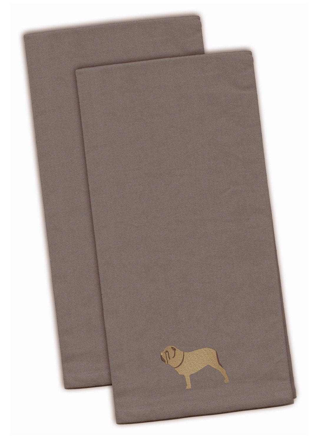 Neapolitan Mastiff Gray Embroidered Kitchen Towel Set of 2 BB3465GYTWE by Caroline&#39;s Treasures