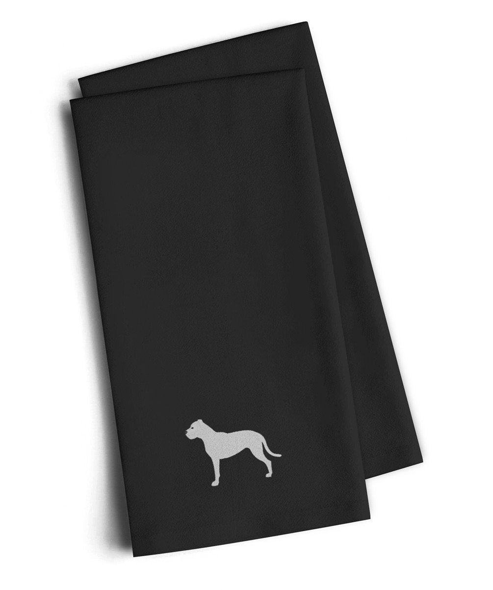 Dogo Argentino Black Embroidered Kitchen Towel Set of 2 BB3467BKTWE by Caroline&#39;s Treasures