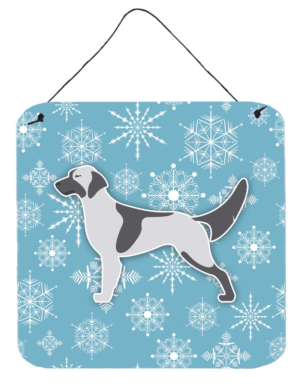 Winter Snowflake English Setter Wall or Door Hanging Prints BB3481DS66 by Caroline&#39;s Treasures