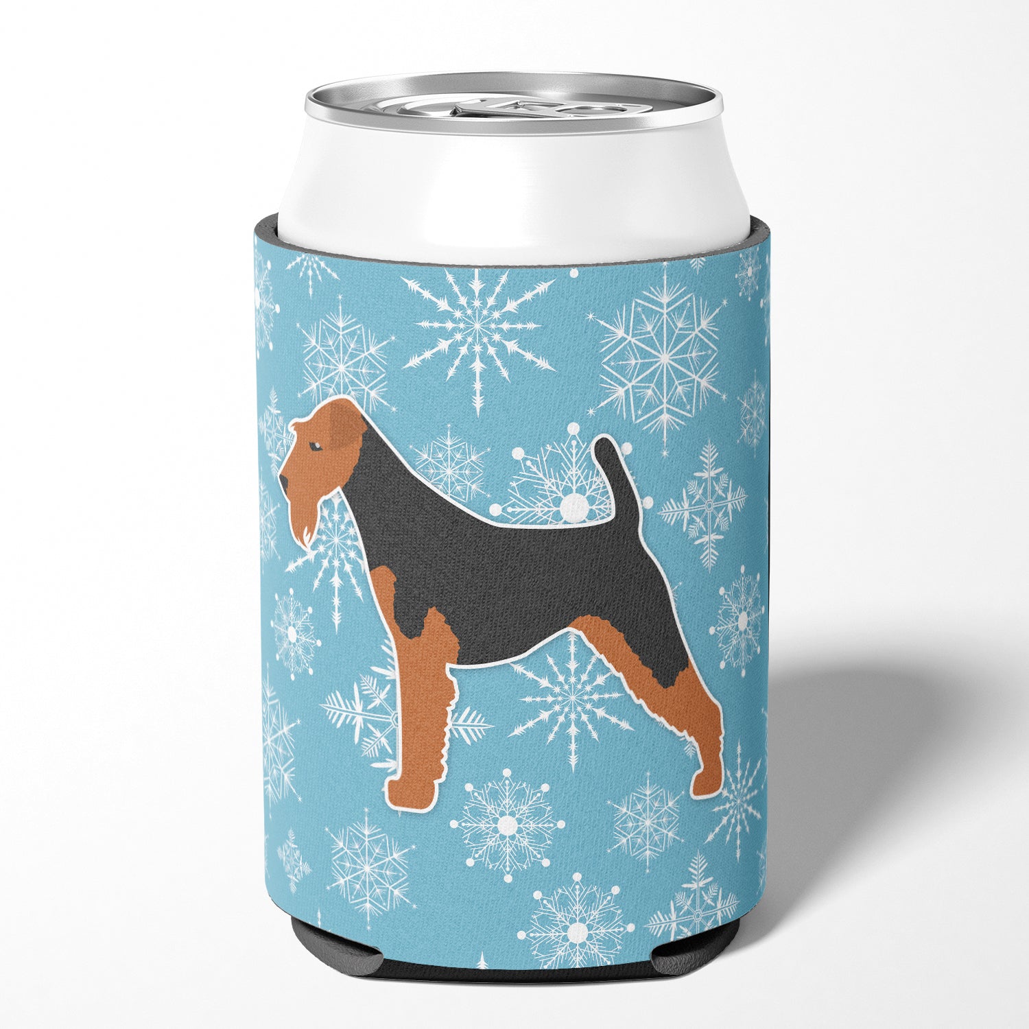 Winter Snowflake Welsh Terrier Can ou Bottle Hugger BB3485CC