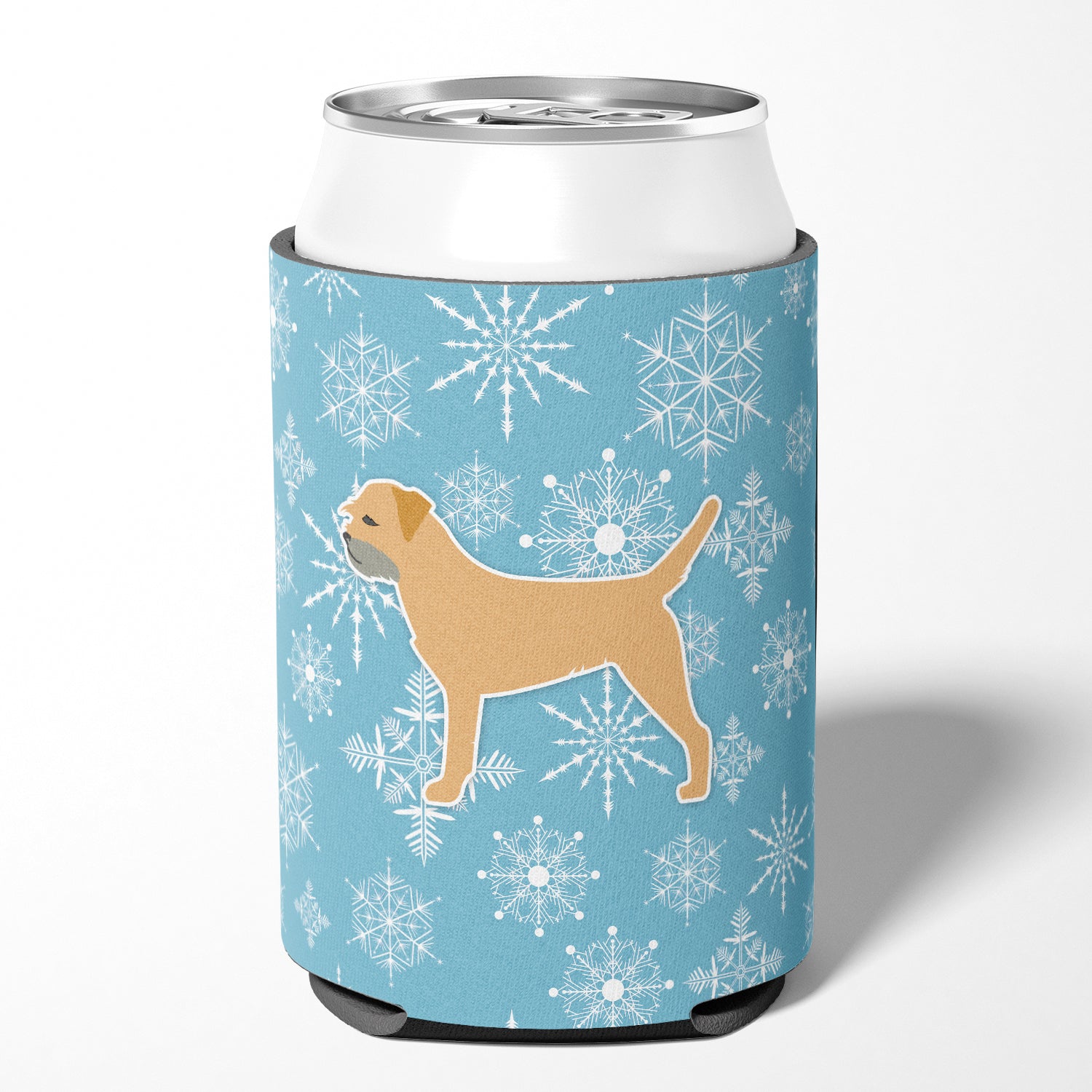 Winter Snowflake Border Terrier Can or Bottle Hugger BB3489CC  the-store.com.