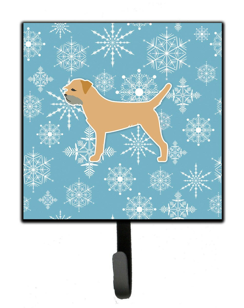 Winter Snowflake Border Terrier Leash or Key Holder BB3489SH4 by Caroline&#39;s Treasures