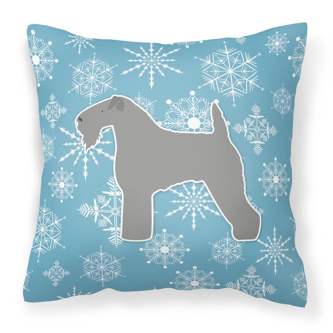 Winter Snowflake Kerry Blue Terrier Fabric Decorative Pillow BB3492PW1818 by Caroline&#39;s Treasures