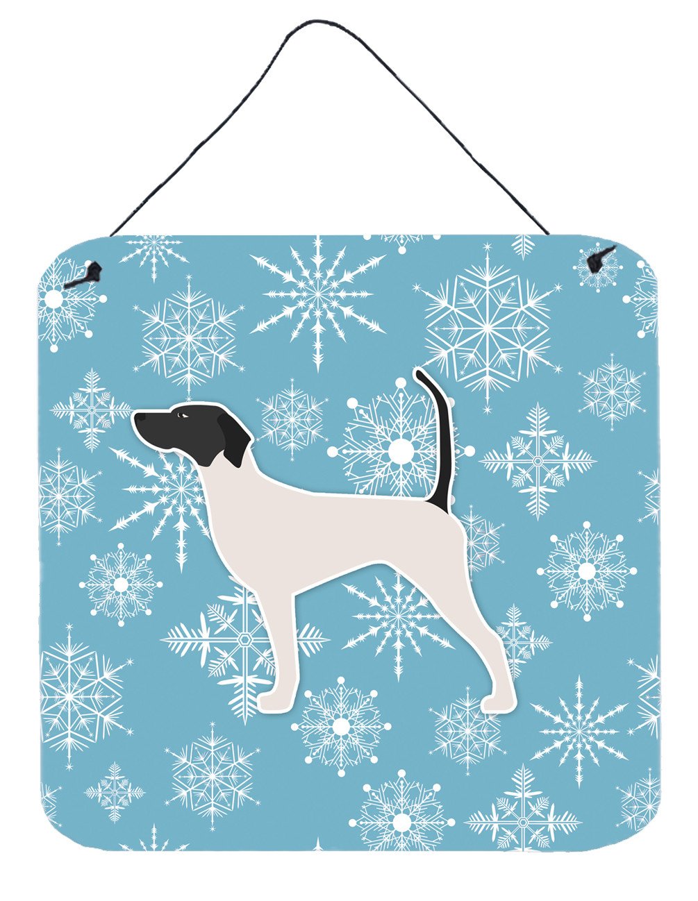 Winter Snowflake English Pointer Wall or Door Hanging Prints BB3495DS66 by Caroline&#39;s Treasures
