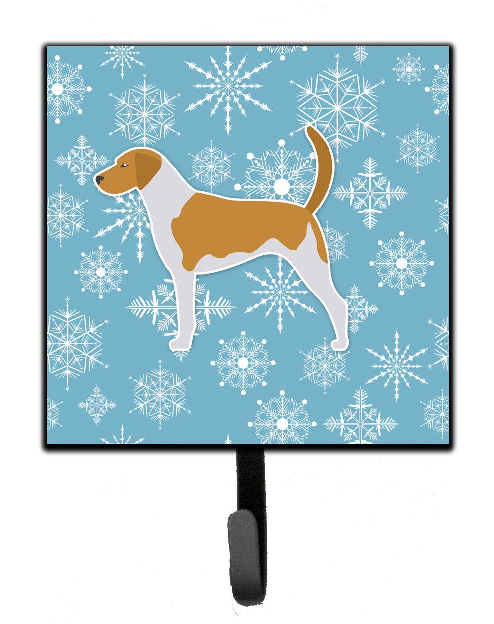 Winter Snowflake American Foxhound Leash or Key Holder BB3498SH4 by Caroline&#39;s Treasures