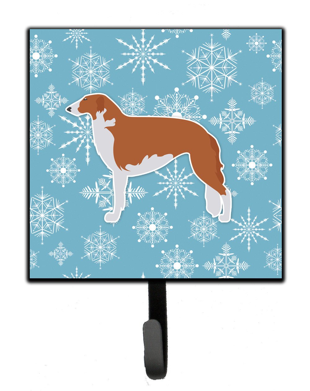 Winter Snowflake Borzoi Russian Greyhound Leash or Key Holder BB3499SH4 by Caroline&#39;s Treasures