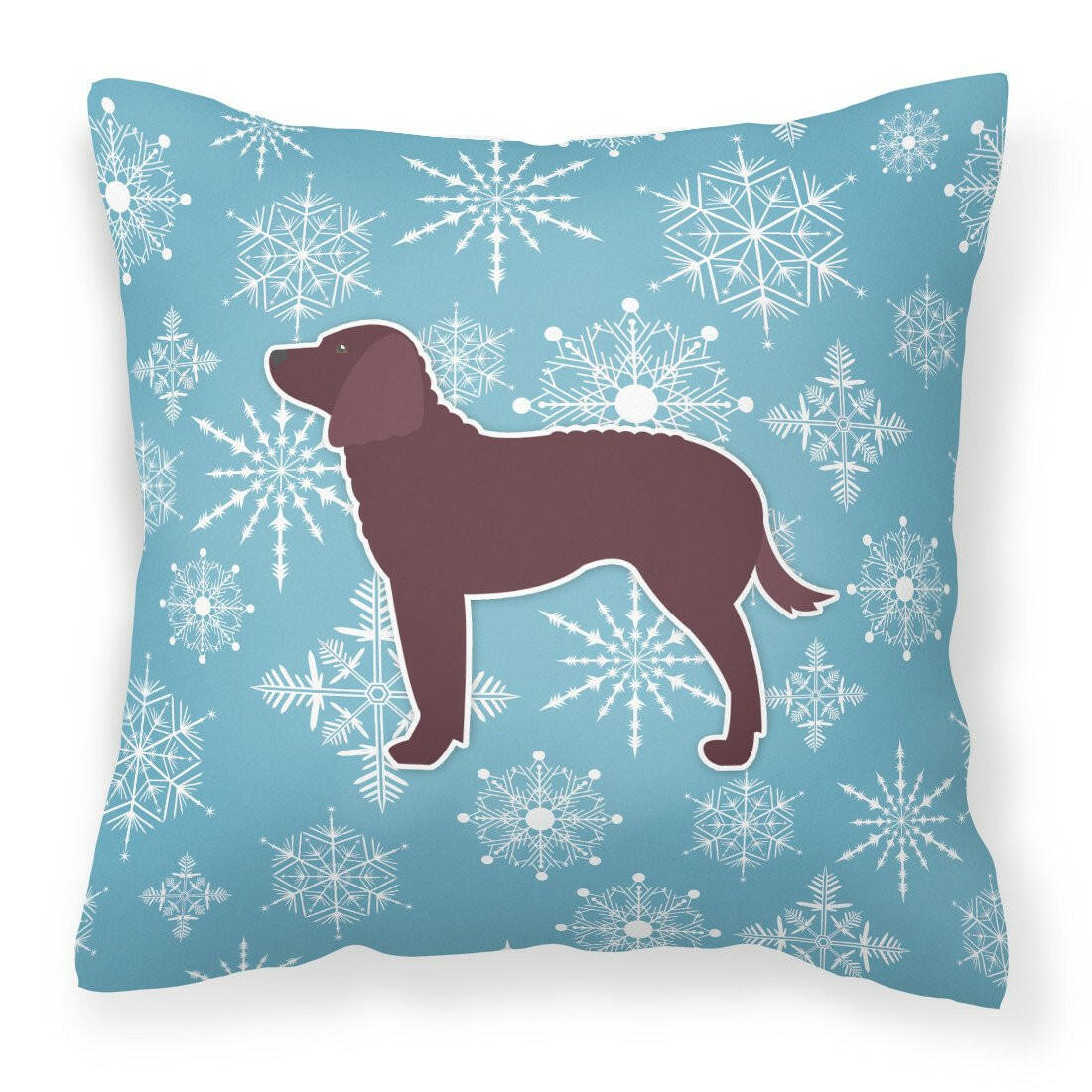 Winter Snowflake American Water Spaniel Fabric Decorative Pillow BB3501PW1818 by Caroline&#39;s Treasures