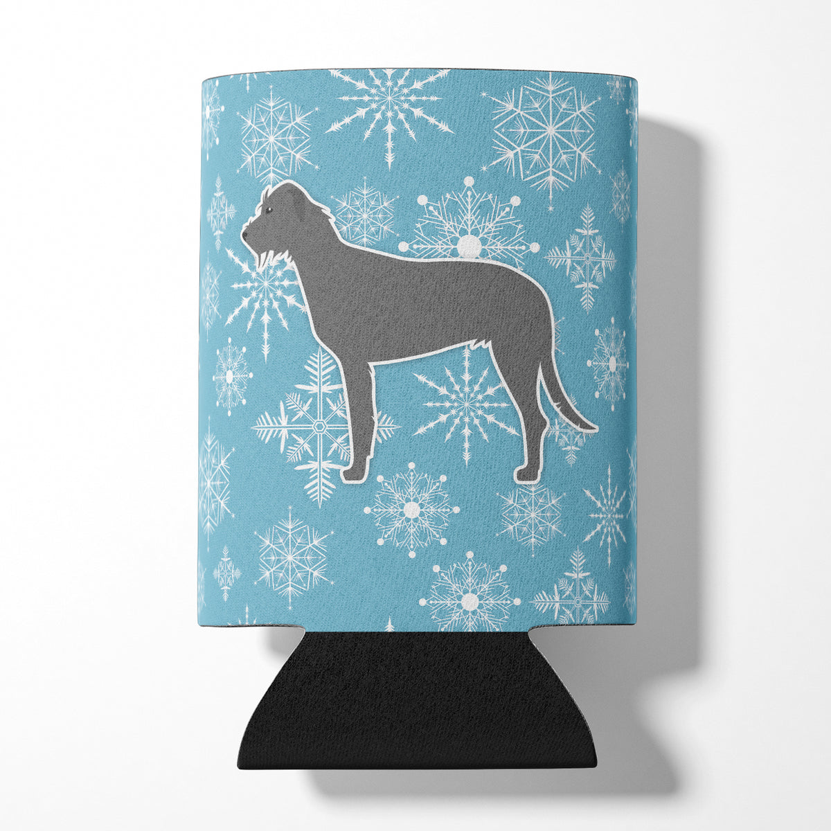 Winter Snowflake Irish Wolfhound Can or Bottle Hugger BB3503CC