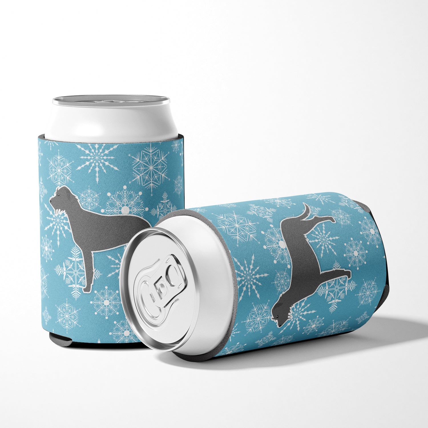 Winter Snowflake Irish Wolfhound Can or Bottle Hugger BB3503CC  the-store.com.