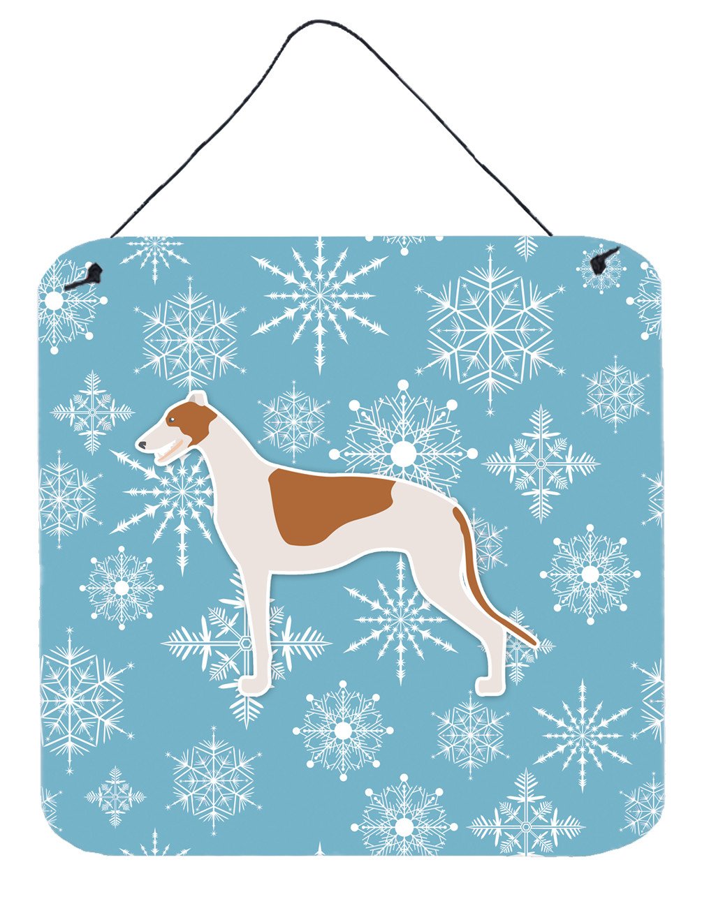 Winter Snowflake Greyhound Wall or Door Hanging Prints BB3505DS66 by Caroline&#39;s Treasures