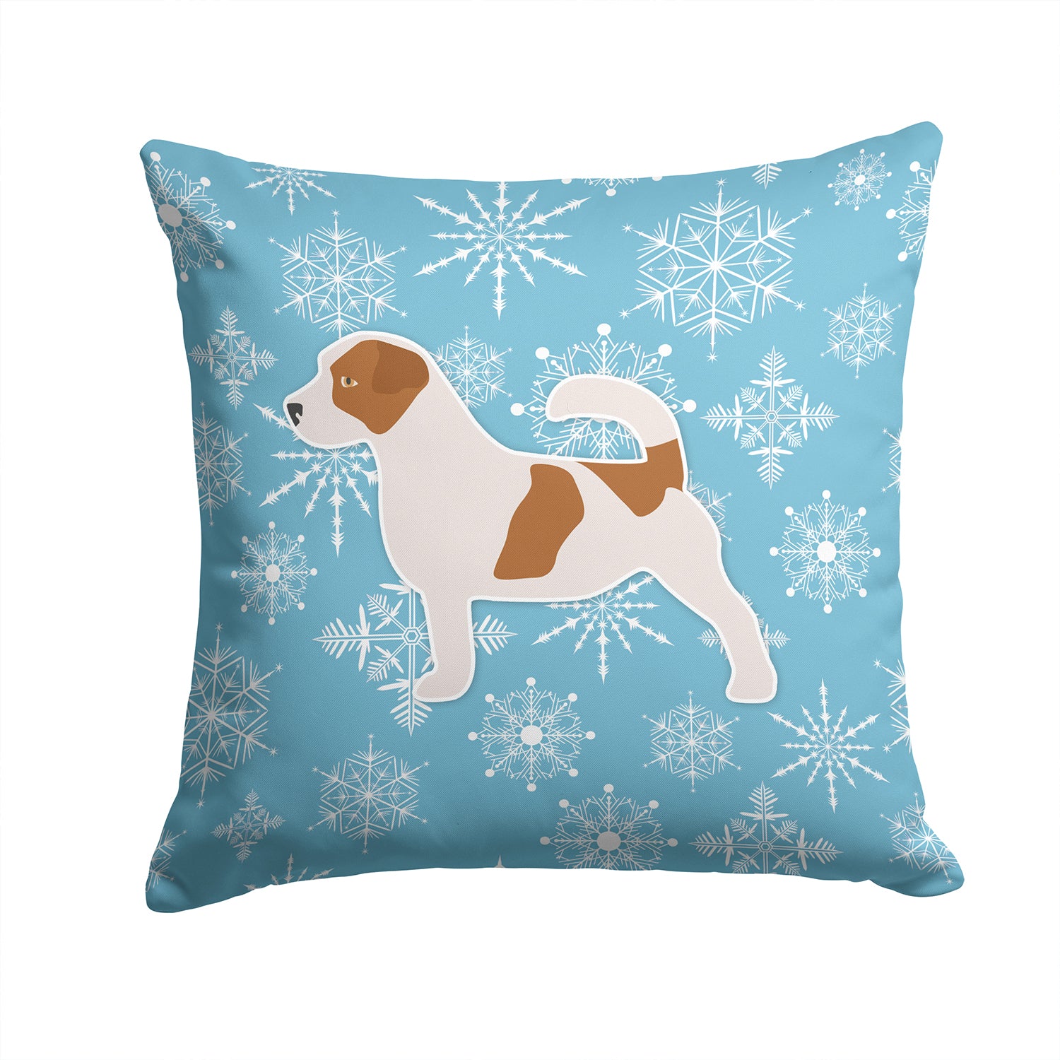 Winter Snowflake Jack Russell Terrier Fabric Decorative Pillow BB3507PW1414 - the-store.com