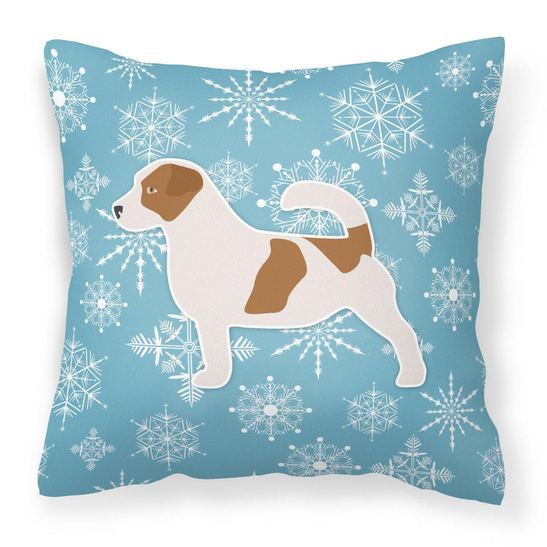 Winter Snowflake Jack Russell Terrier Fabric Decorative Pillow BB3507PW1818 by Caroline's Treasures