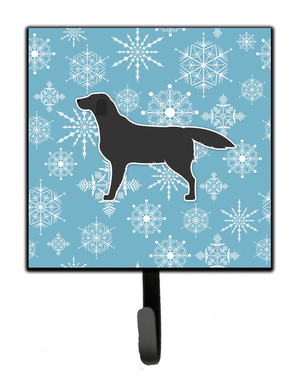 Winter Snowflake Black Labrador Retriever Leash or Key Holder BB3508SH4 by Caroline&#39;s Treasures
