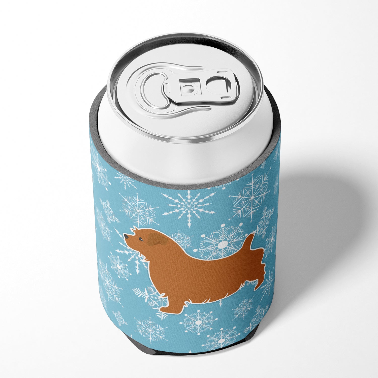 Winter Snowflake Norfolk Terrier Can or Bottle Hugger BB3509CC