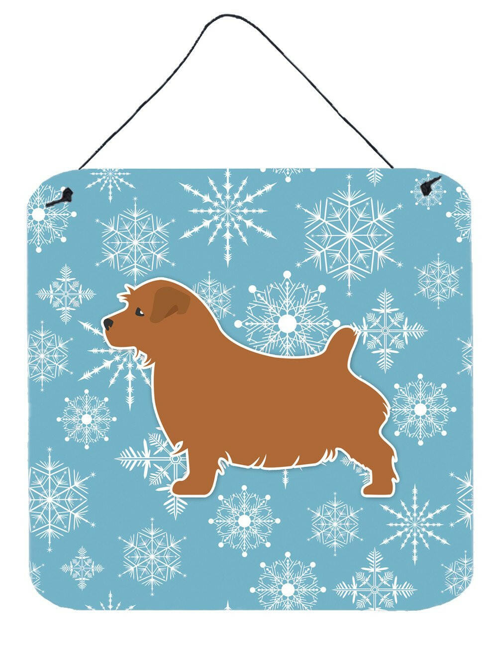 Winter Snowflake Norfolk Terrier Wall or Door Hanging Prints BB3509DS66 by Caroline&#39;s Treasures