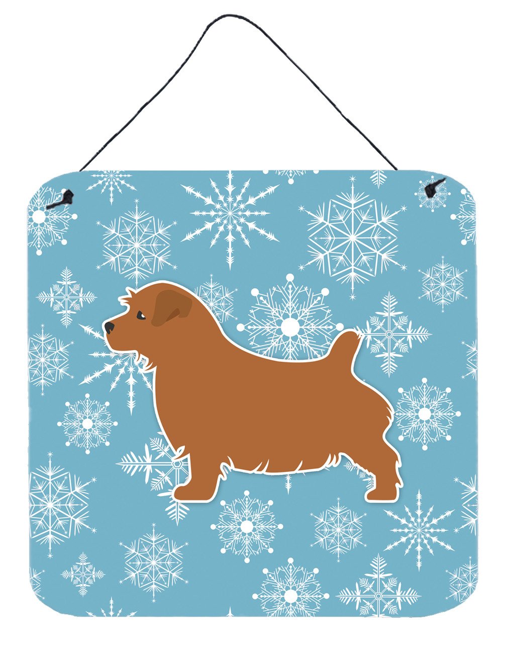Winter Snowflake Norfolk Terrier Wall or Door Hanging Prints BB3509DS66 by Caroline&#39;s Treasures