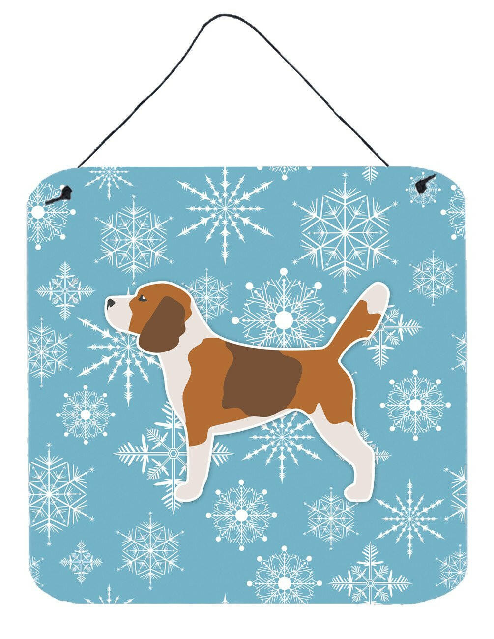 Winter Snowflake Beagle Wall or Door Hanging Prints BB3510DS66 by Caroline&#39;s Treasures