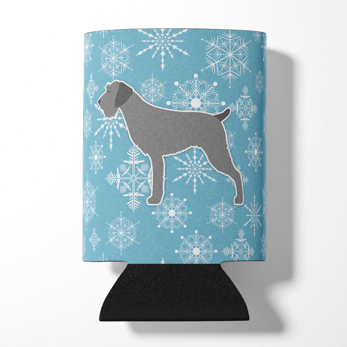 Winter Snowflake German Wirehaired Pointer Can or Bottle Hugger BB3511CC