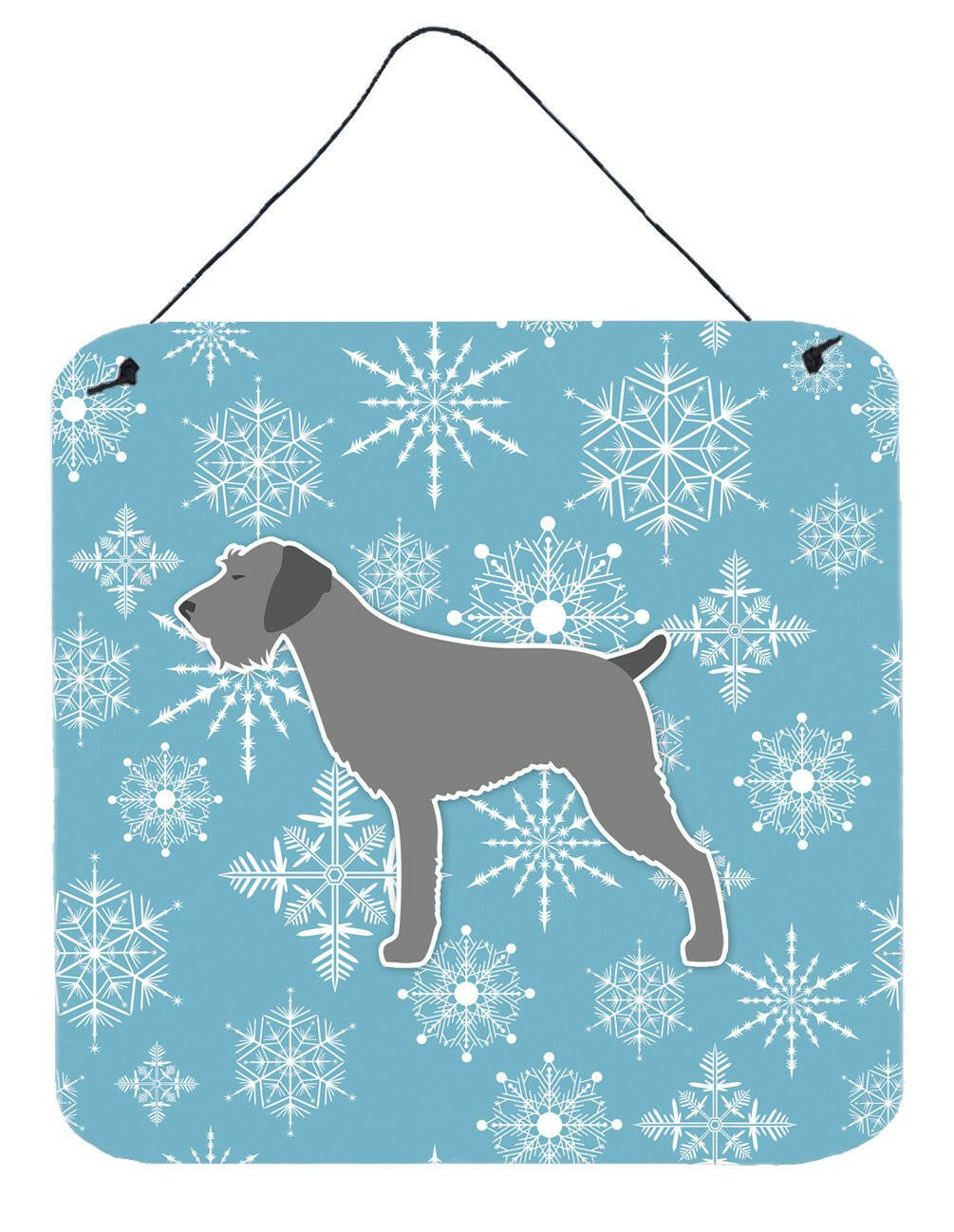 Winter Snowflake German Wirehaired Pointer Wall or Door Hanging Prints BB3511DS66 by Caroline&#39;s Treasures