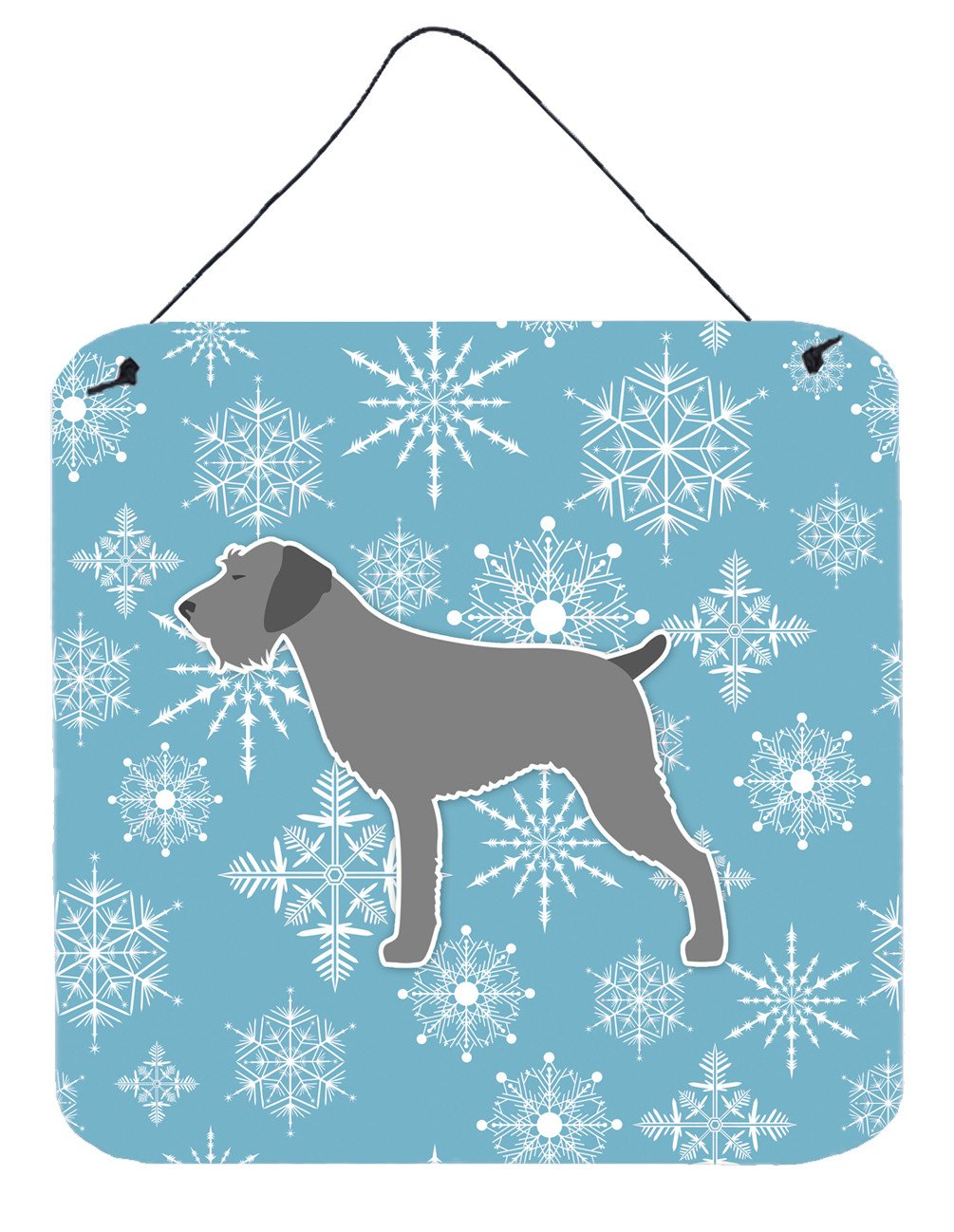 Winter Snowflake German Wirehaired Pointer Wall or Door Hanging Prints BB3511DS66 by Caroline's Treasures