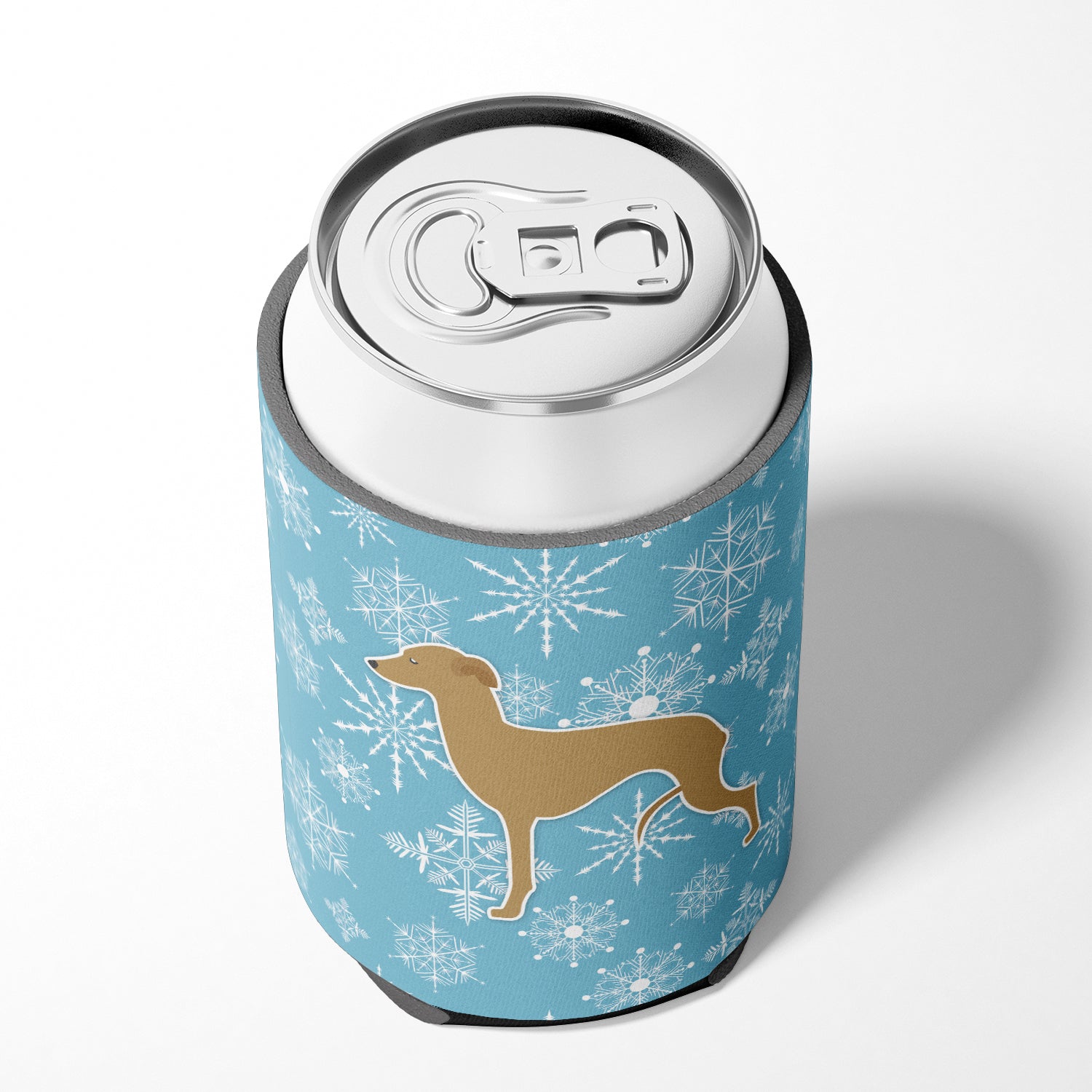 Winter Snowflake Italian Greyhound Can or Bottle Hugger BB3514CC  the-store.com.