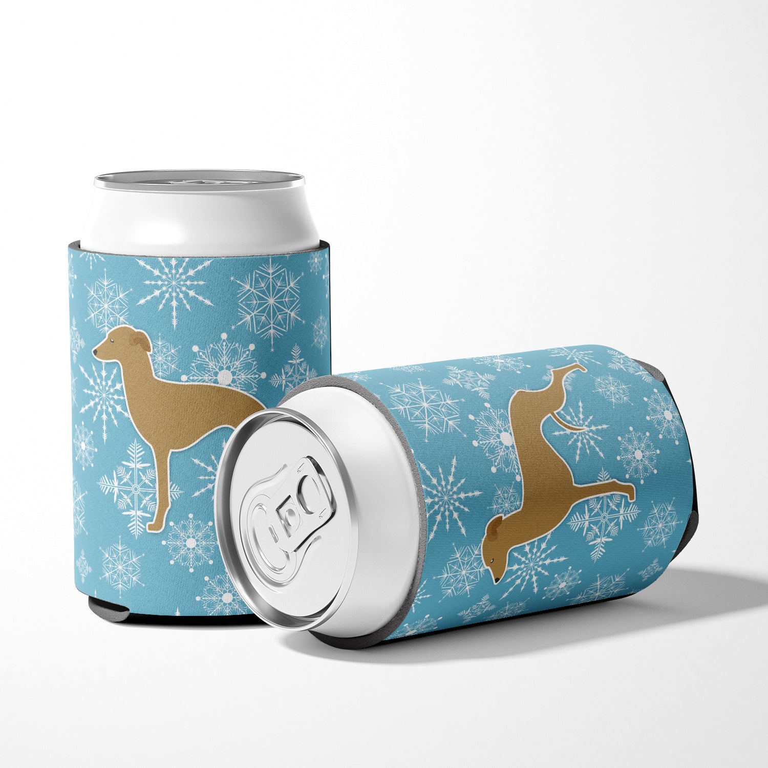 Winter Snowflake Italian Greyhound Can or Bottle Hugger BB3514CC  the-store.com.
