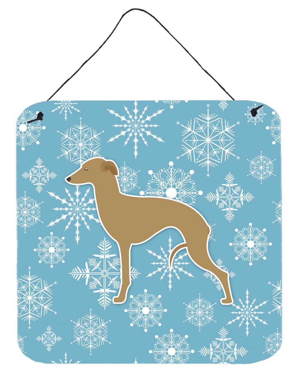 Winter Snowflake Italian Greyhound Wall or Door Hanging Prints BB3514DS66 by Caroline&#39;s Treasures
